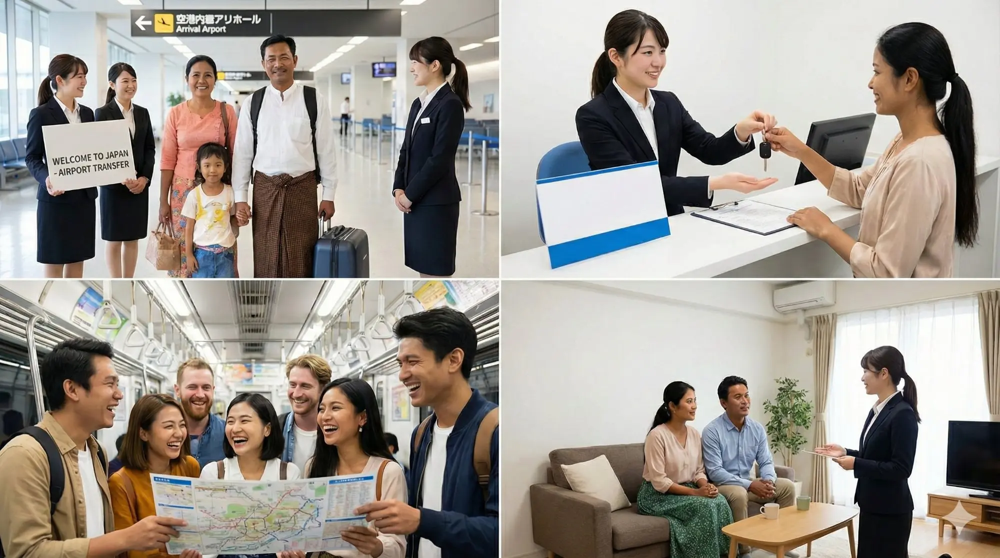 ဂျပန်ရောက်ရှိမှုနှင့် နေထိုင်ရေး ပံ့ပိုးမှု